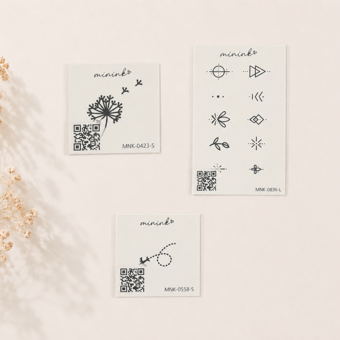 Temporäre Tattoos von minink: Edelweiss Set