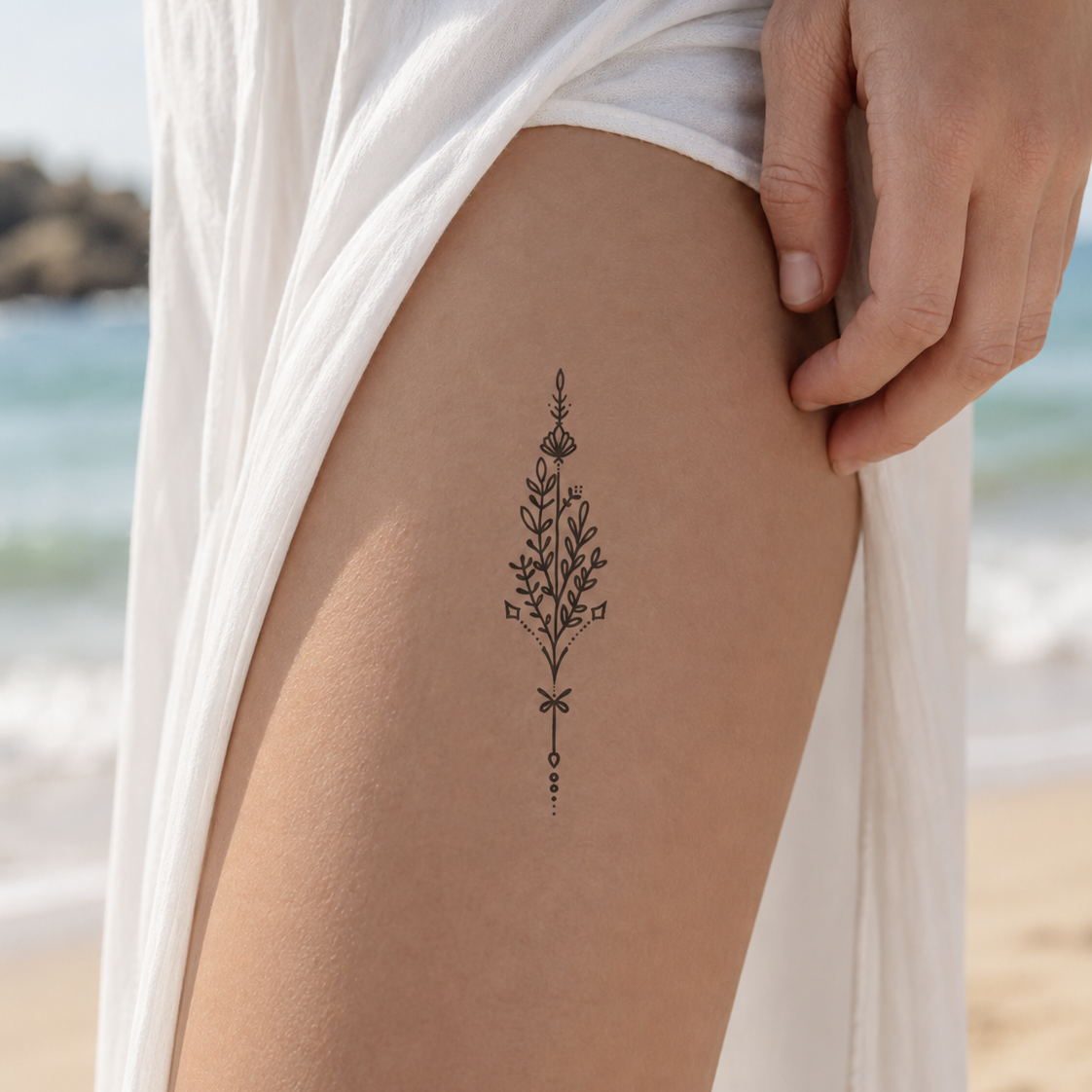 Temporäres Tattoo von minink: Fusstattoo: Bonatisches Muster
