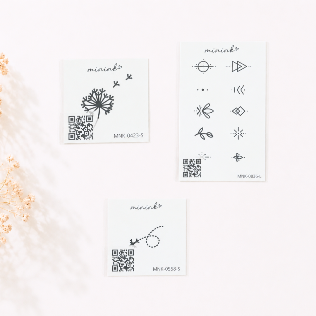 Temporäre Tattoos von minink: Edelweiss Set