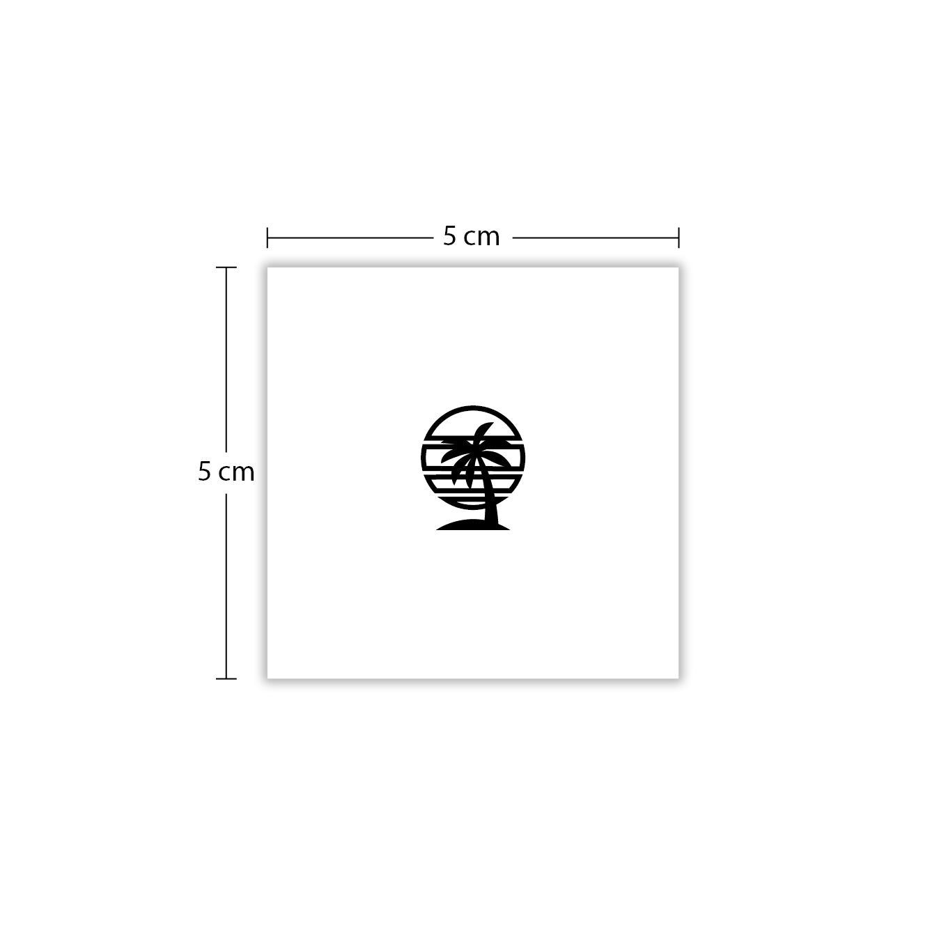 Temporäres Tattoo von minink: Palme Sonnenuntergang