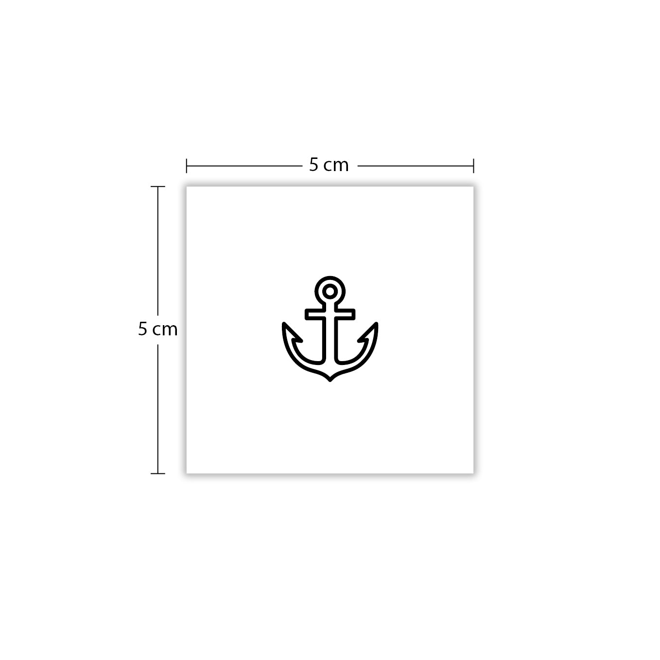 Temporäres Tattoo von minink: Symmetrischer Anker