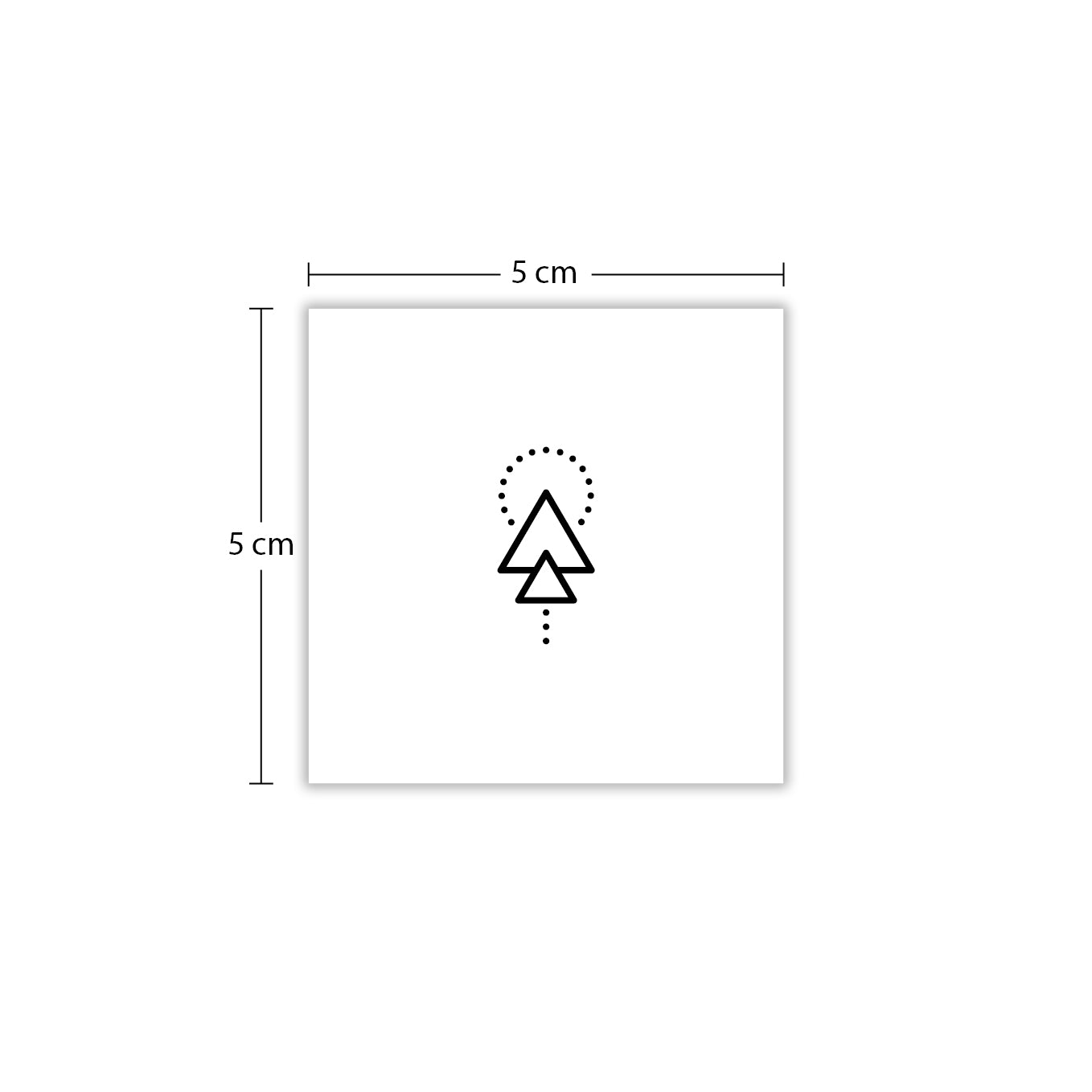 Temporäres Tattoo von minink: Dreiecke mit Kreis