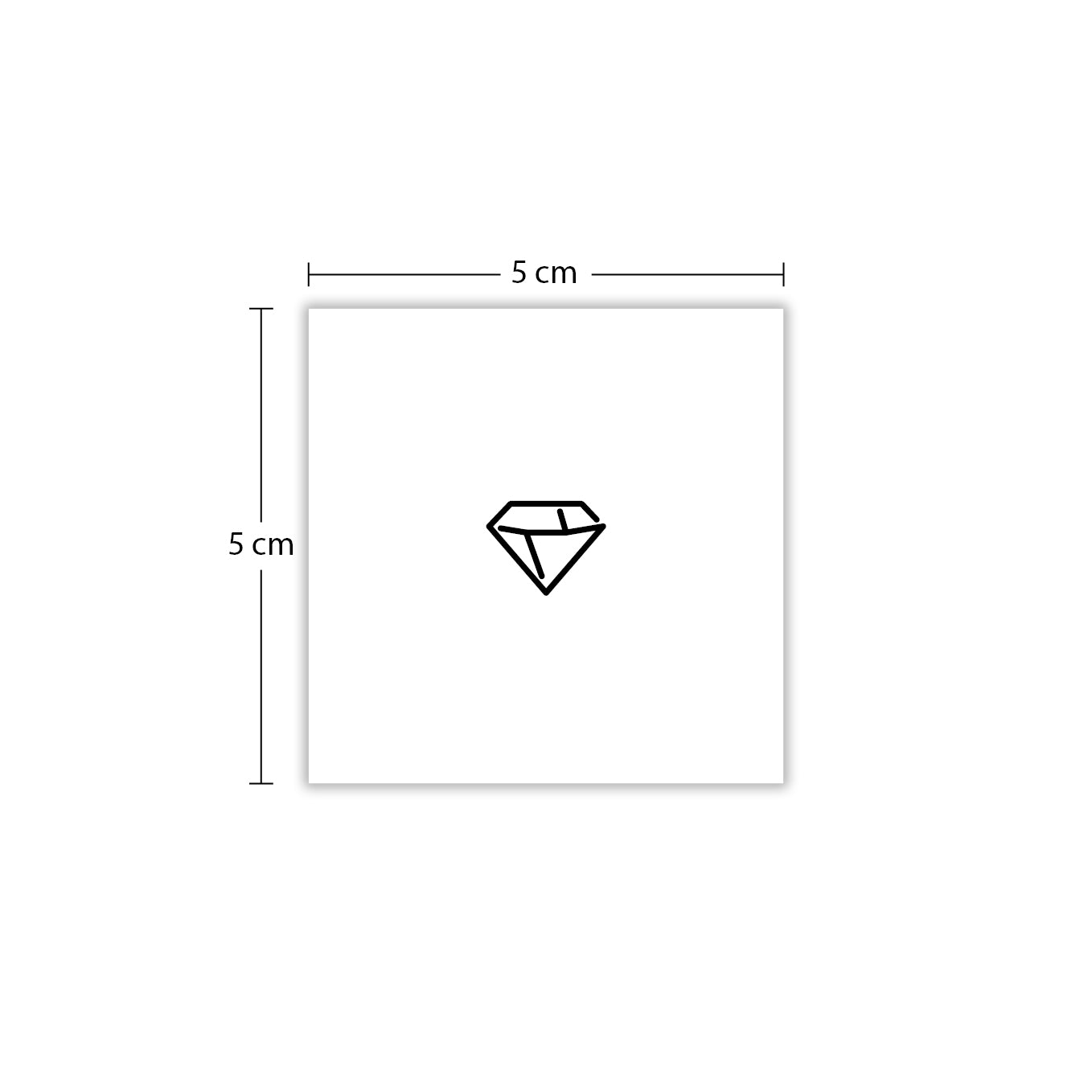 Temporäres Tattoo von minink: Minimalistischer Diamant