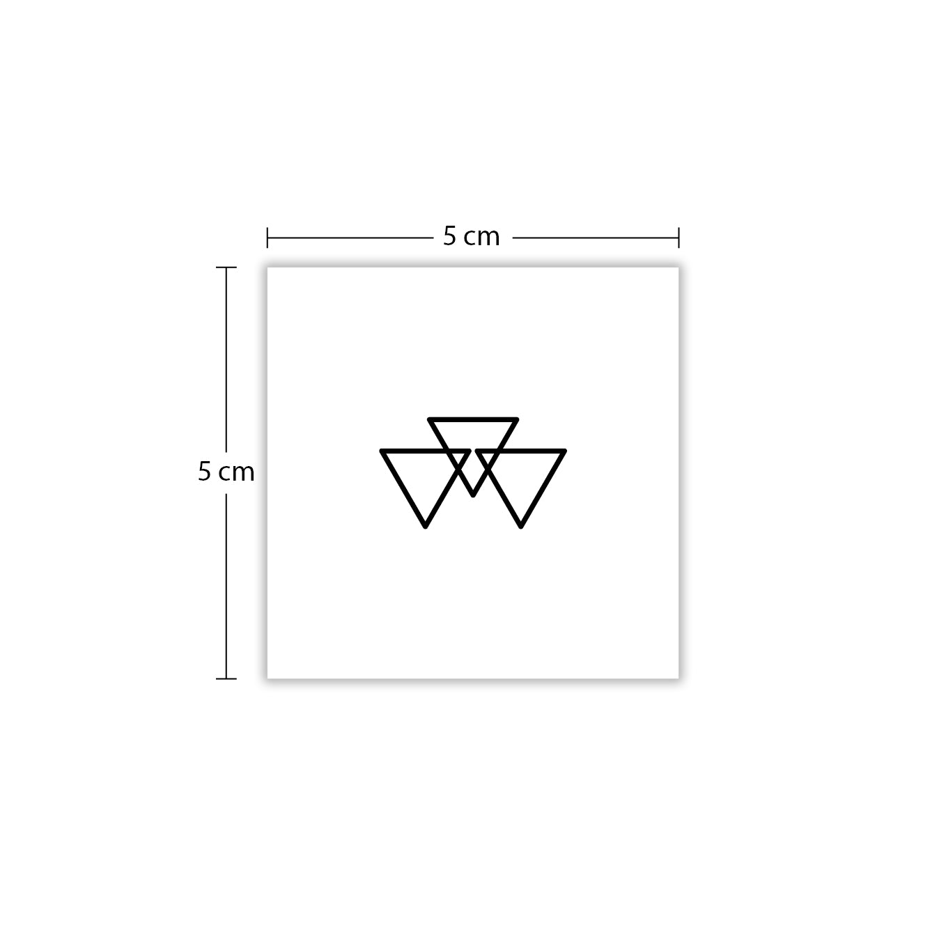 Temporäres Tattoo von minink: Minimalistische Dreiecke