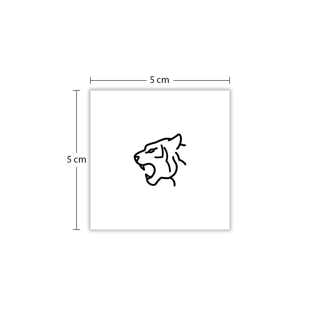 Temporäres Tattoo von minink: Kleiner Tigerkopf