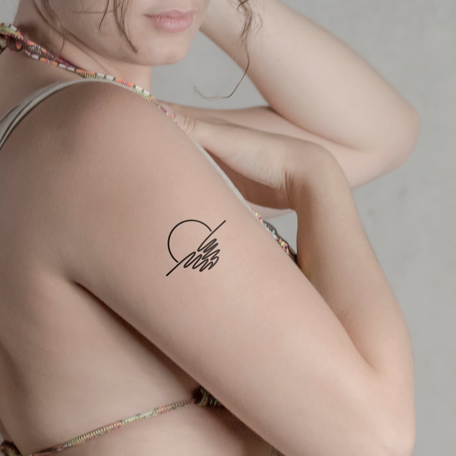 Temporäres Tattoo von minink: Sonnenuntergang mit Welle