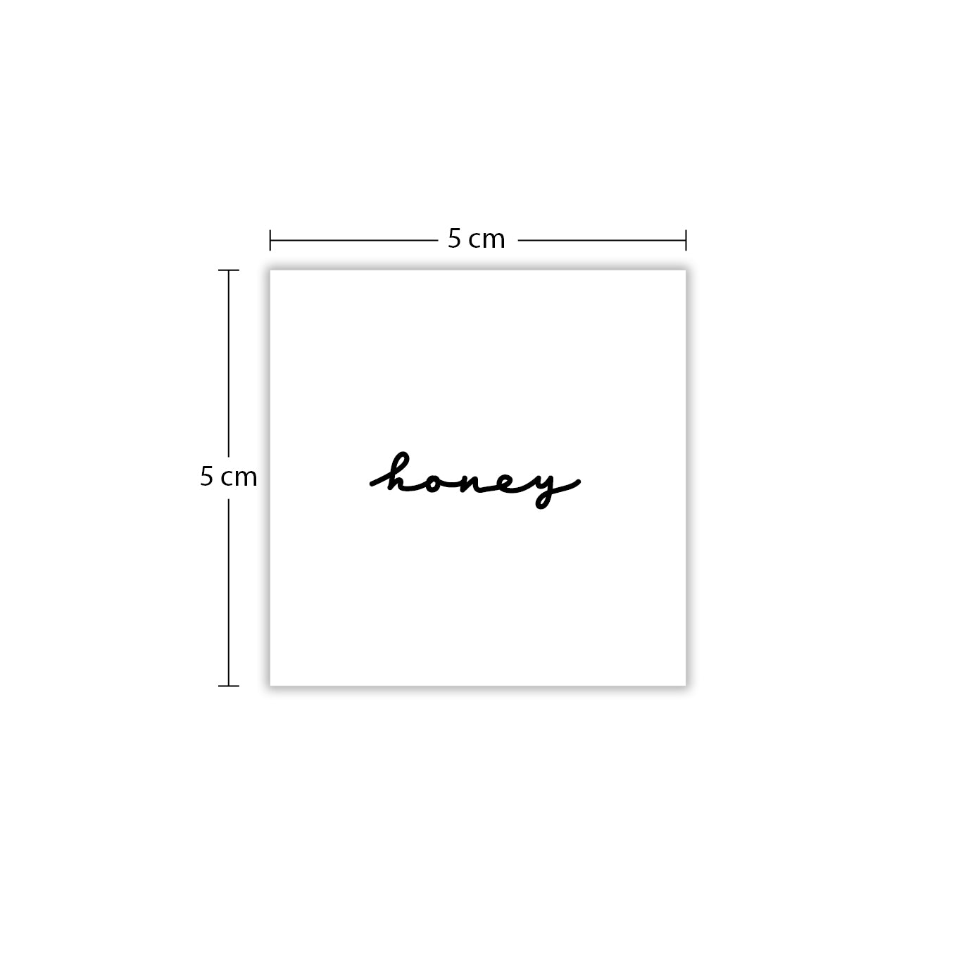 Temporäres Tattoo von minink: Honey in kursiv