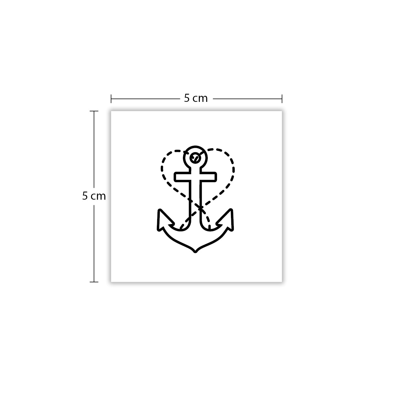 Temporäres Tattoo von minink: Anker mit Herz