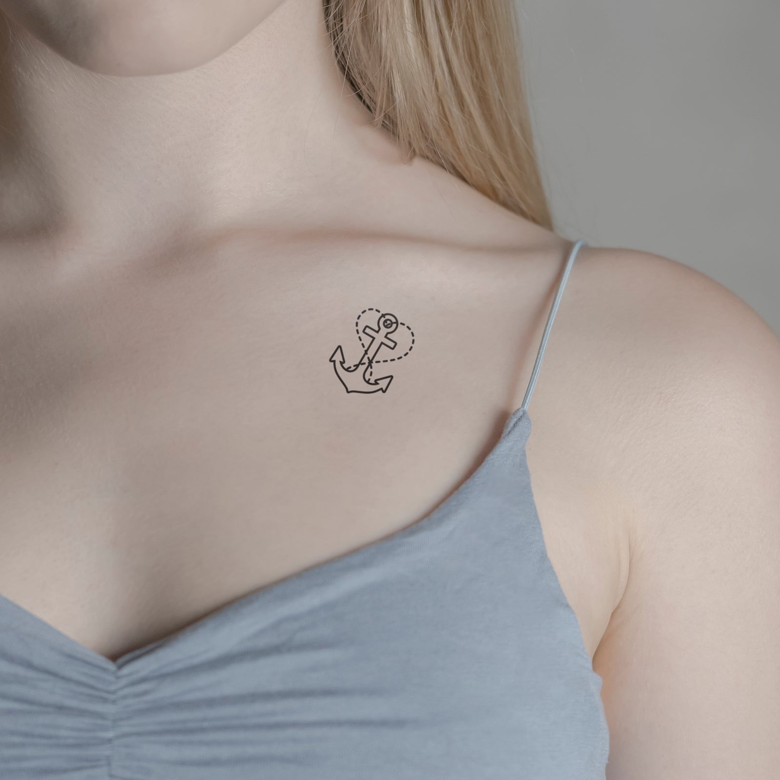 Temporäres Tattoo von minink: Anker mit Herz