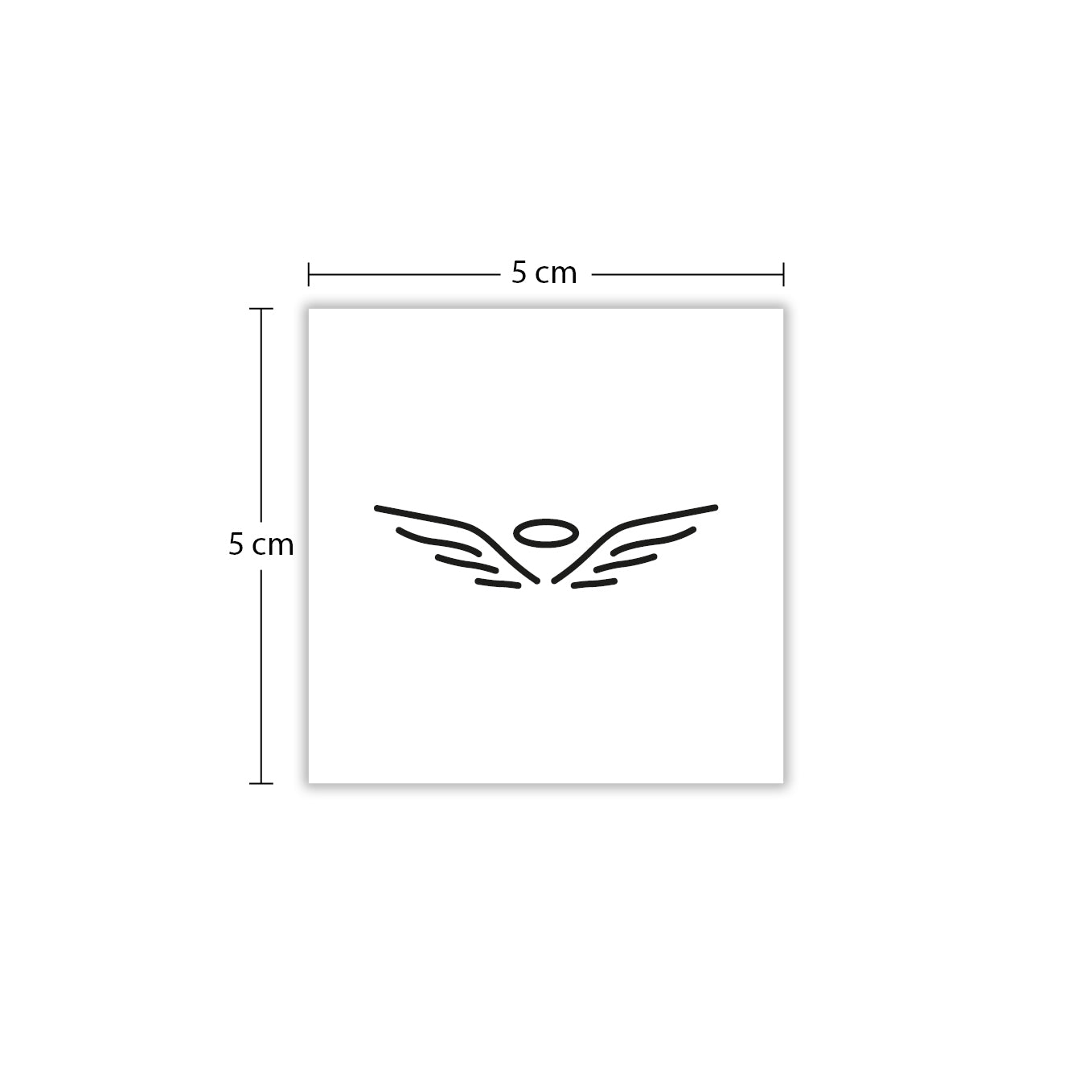 Temporäres Tattoo von minink: Engel mit Heiligenschein