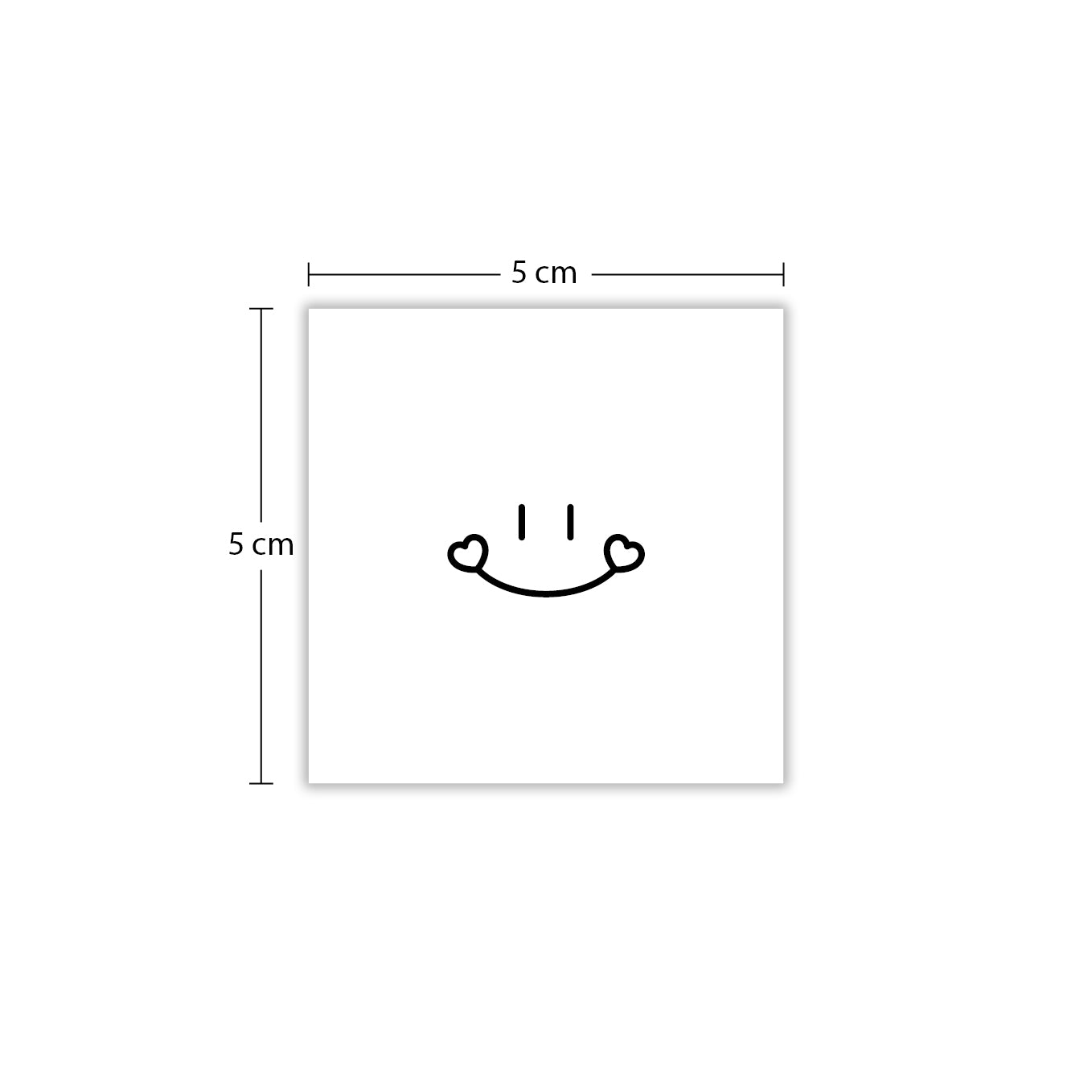 Temporäres Tattoo von minink: Smiley mit Herzen