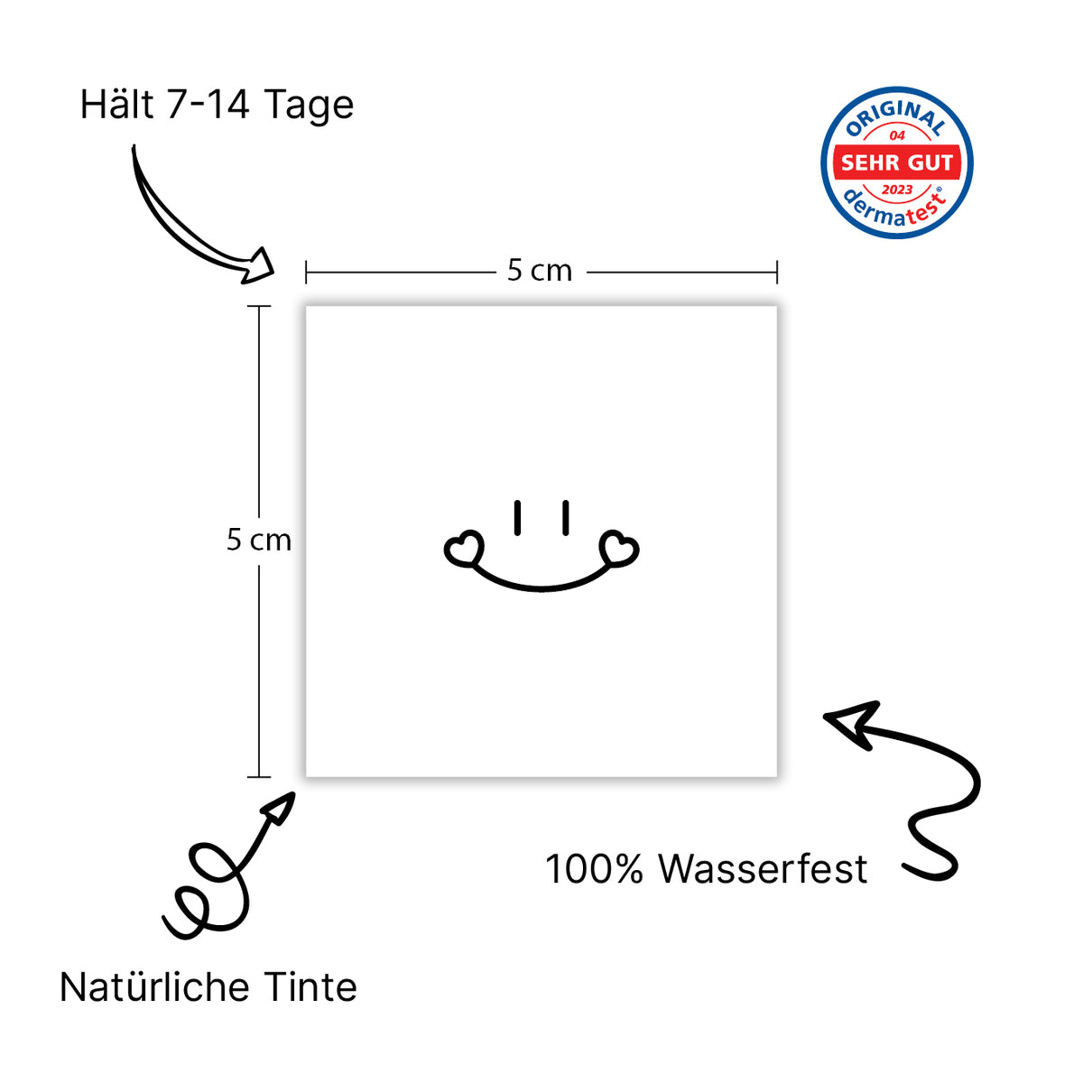 Smiley mit Herzen