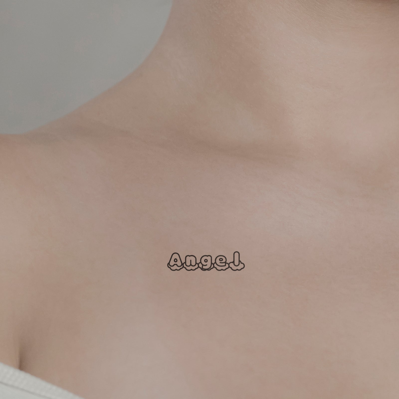 Temporäres Tattoo von minink: Angel auf Wolken