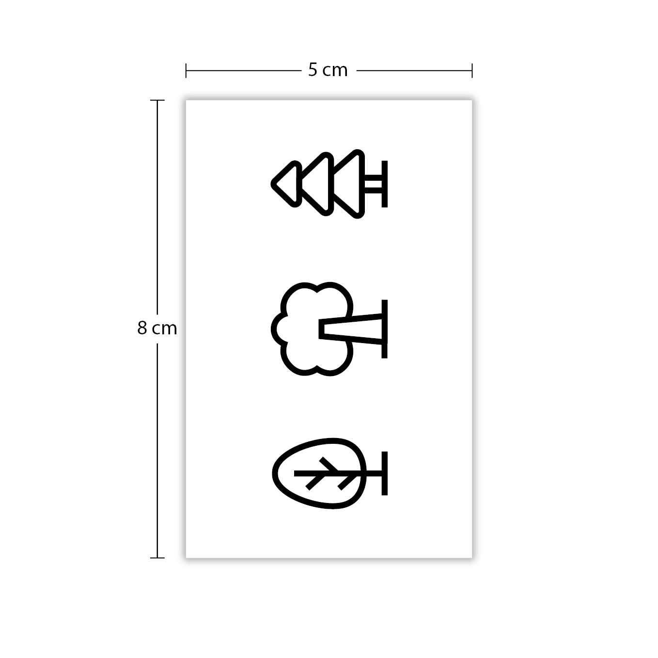 Temporäres Tattoo von minink: Drei minimalistische Bäume