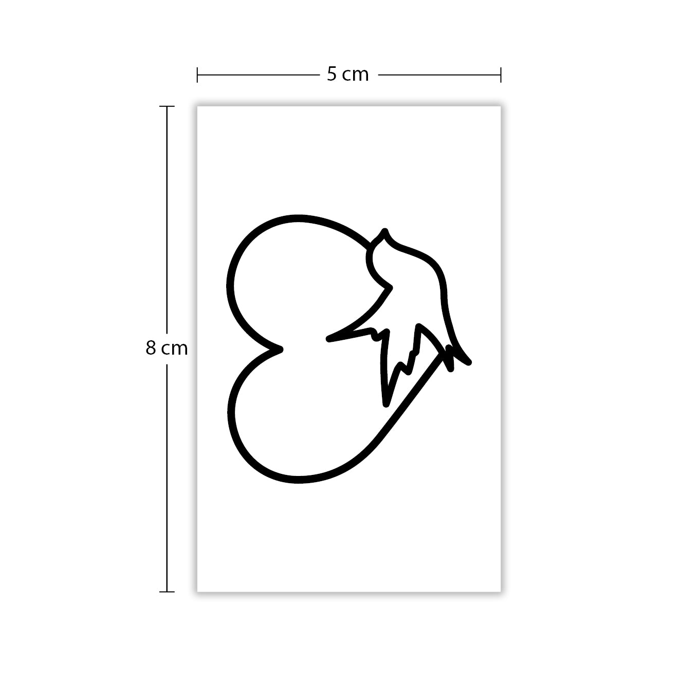 Temporäres Tattoo von minink: Vogel mit Herz