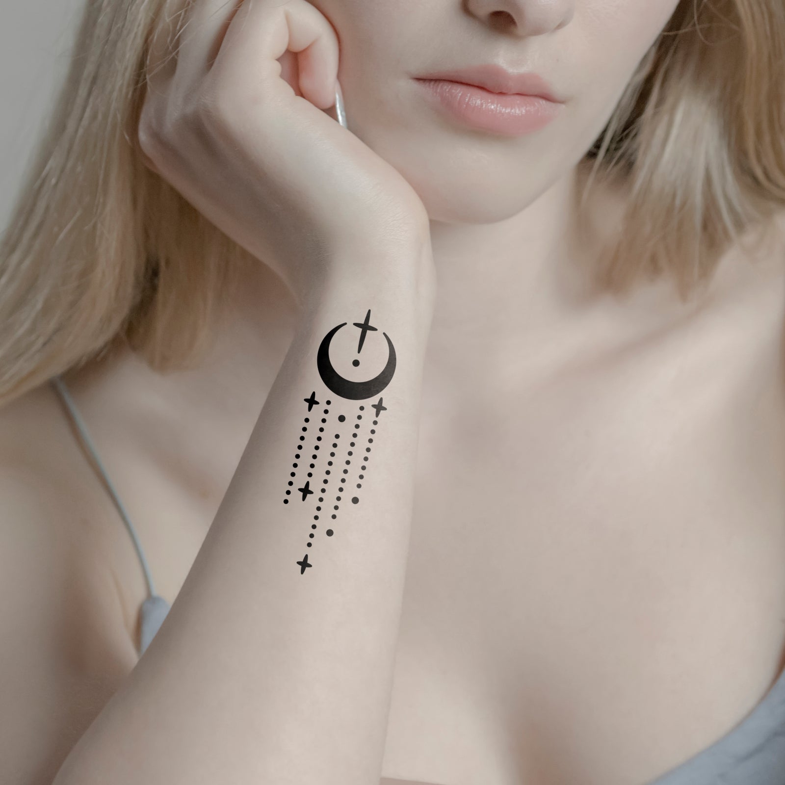 Temporäres Tattoo von minink: Mond Ornament