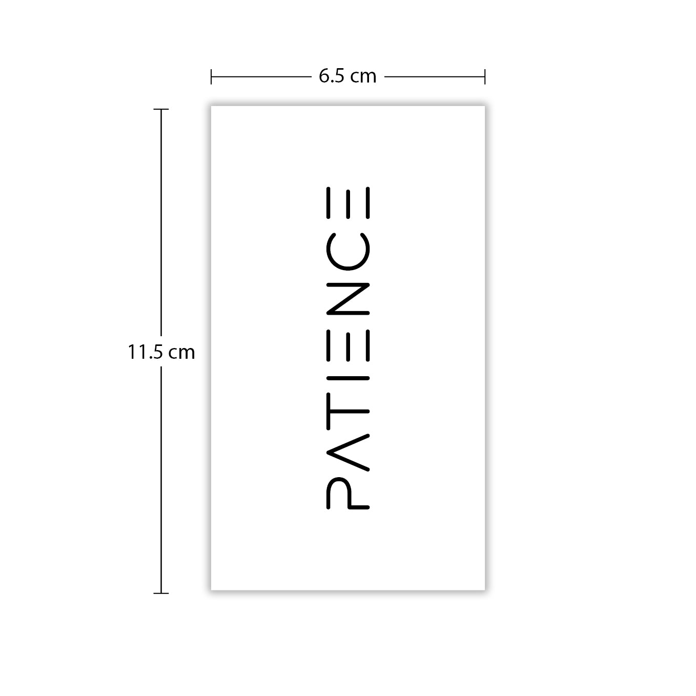 Temporäres Tattoo von minink: Patience minimalistisch