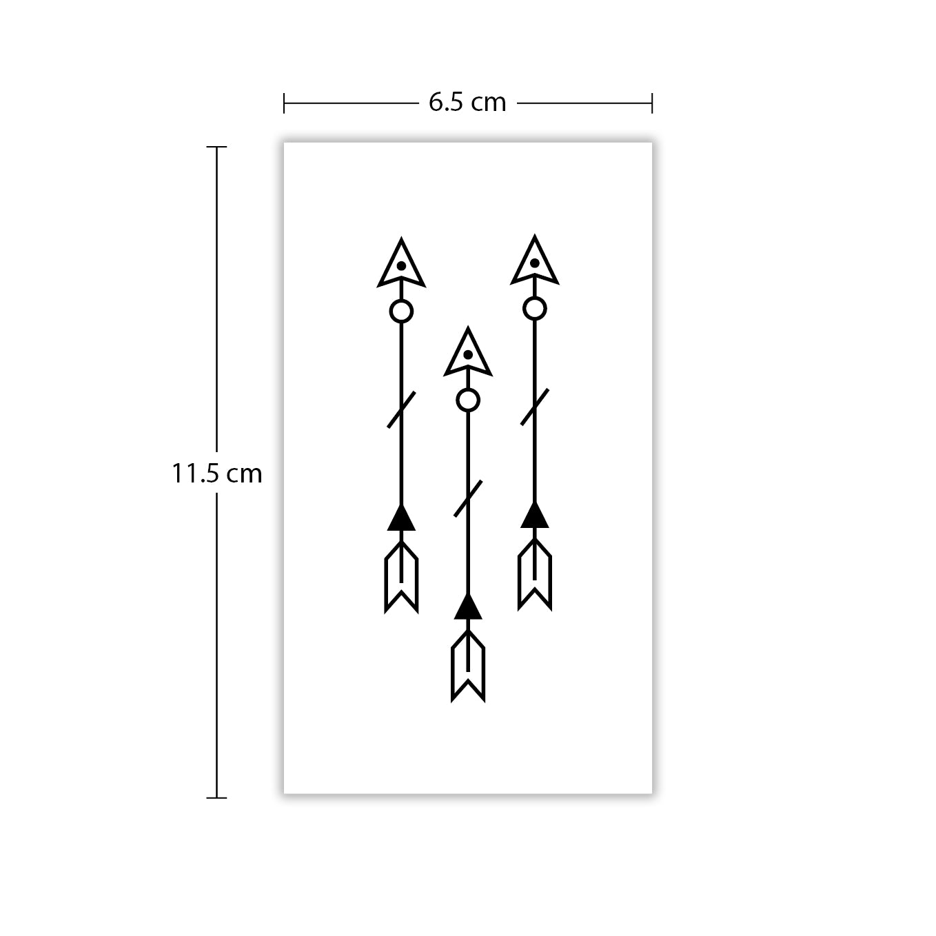 Temporäres Tattoo von minink: Drei grosse Pfeile