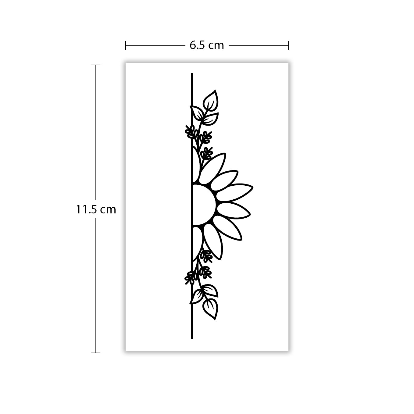 Temporäres Tattoo von minink: Halbe Sonnenblume