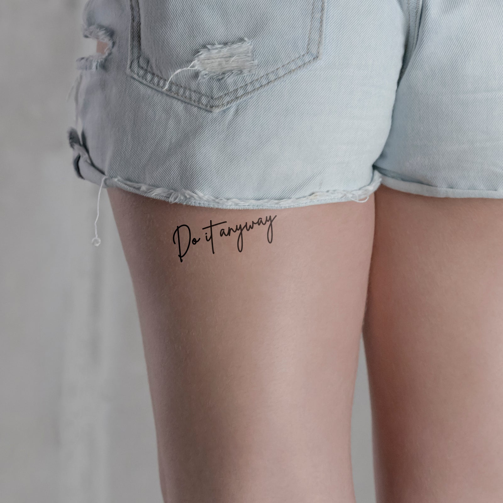 Temporäres Tattoo von minink: Do it Anyway kursiv