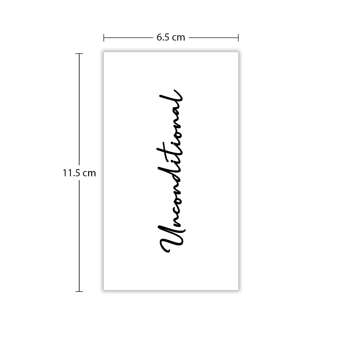 Temporäres Tattoo von minink: Unconditional kursiv