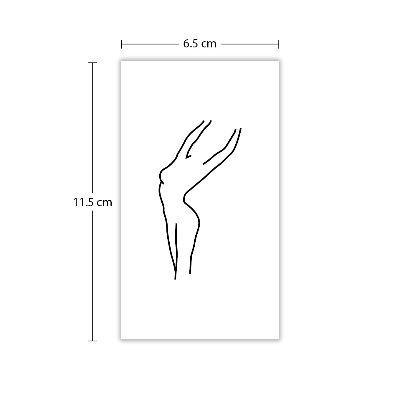 Temporäres Tattoo von minink: Minimalistische Silhouette