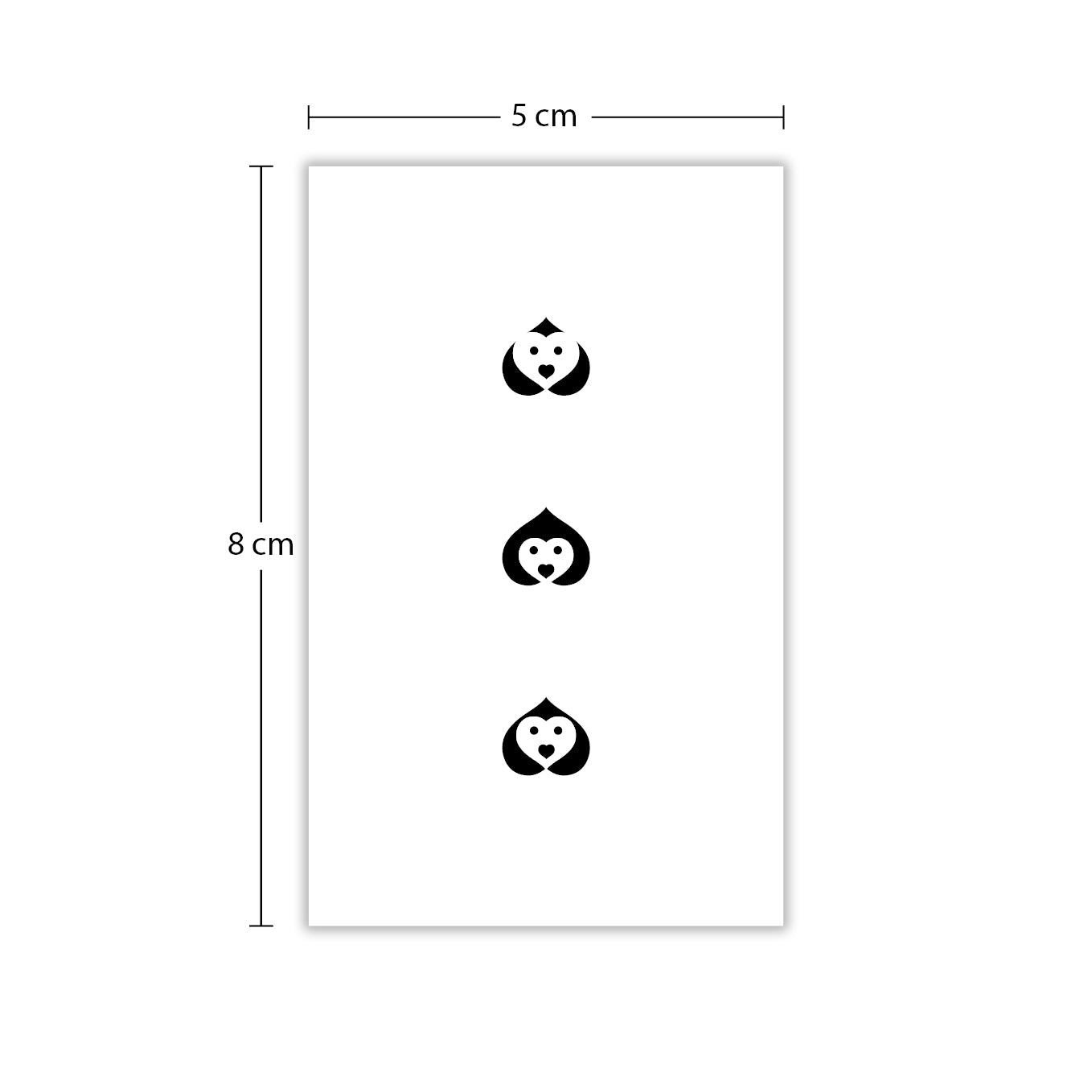 Temporäres Tattoo von minink: Filigrane Herzen mit Kontrastlinien