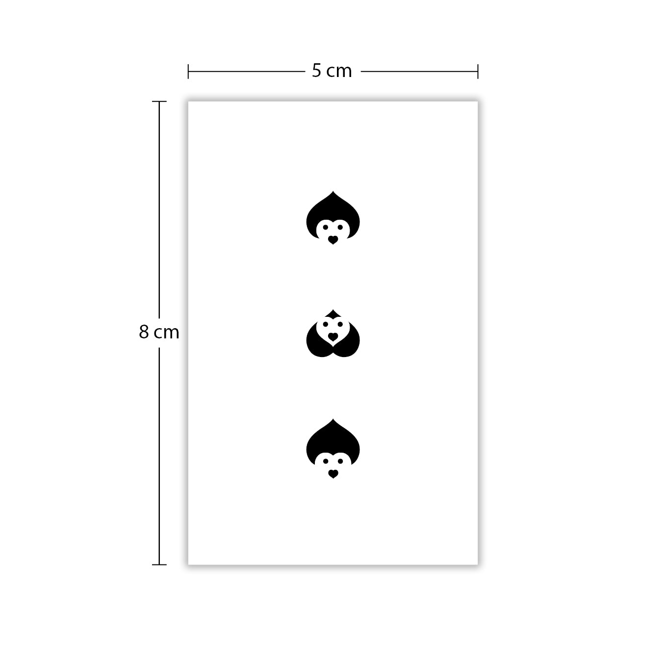 Temporäres Tattoo von minink: Herzen mit Gesichtern