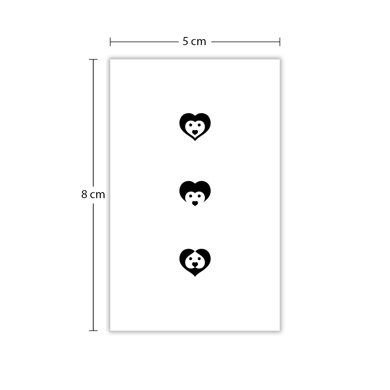 Temporäres Tattoo von minink: Minimalistische Herzen Kunst