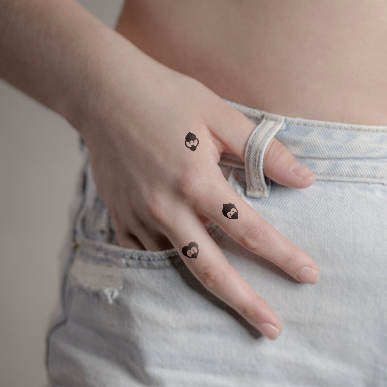 Temporäres Tattoo von minink: Doppelherz-Design