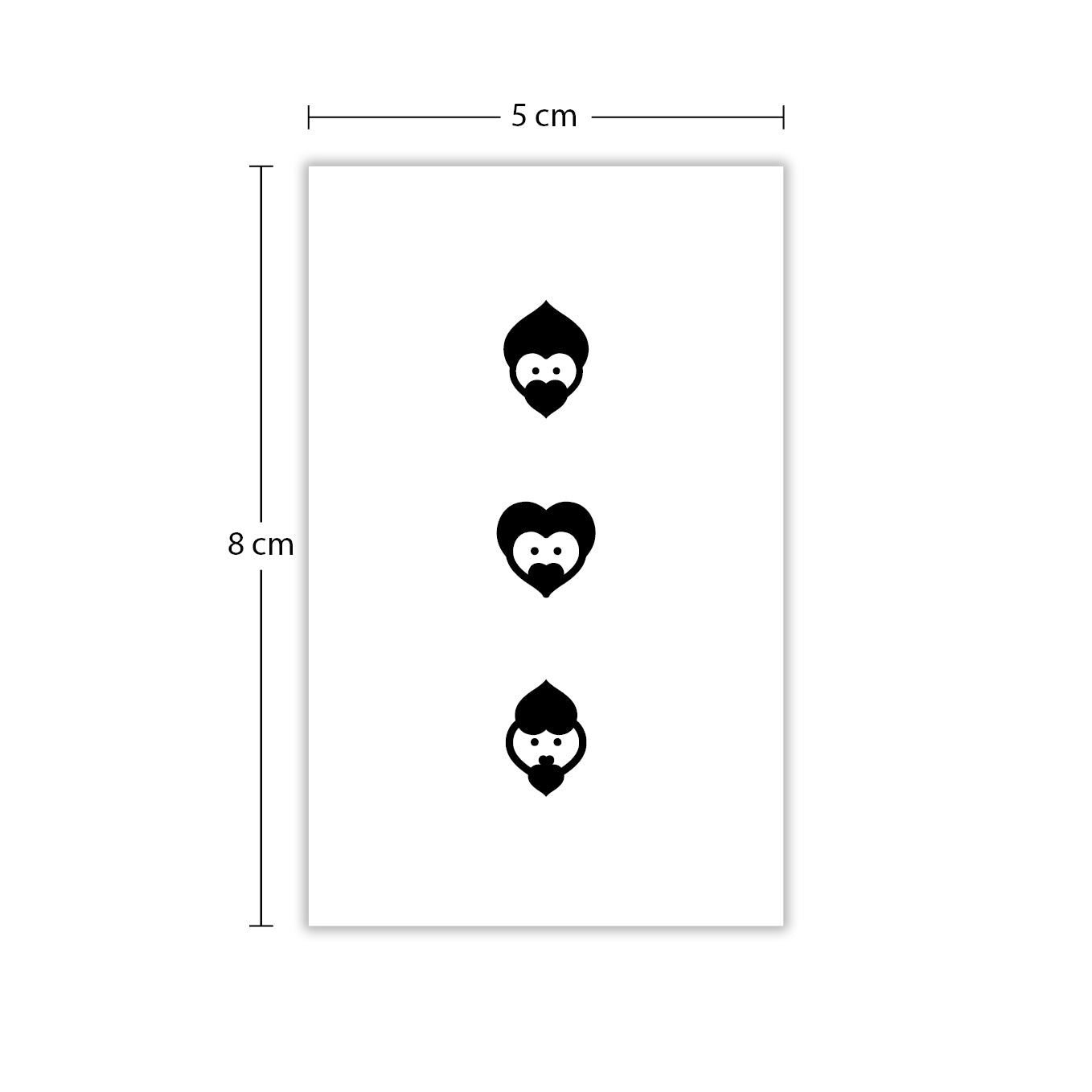 Temporäres Tattoo von minink: Doppelherz-Design