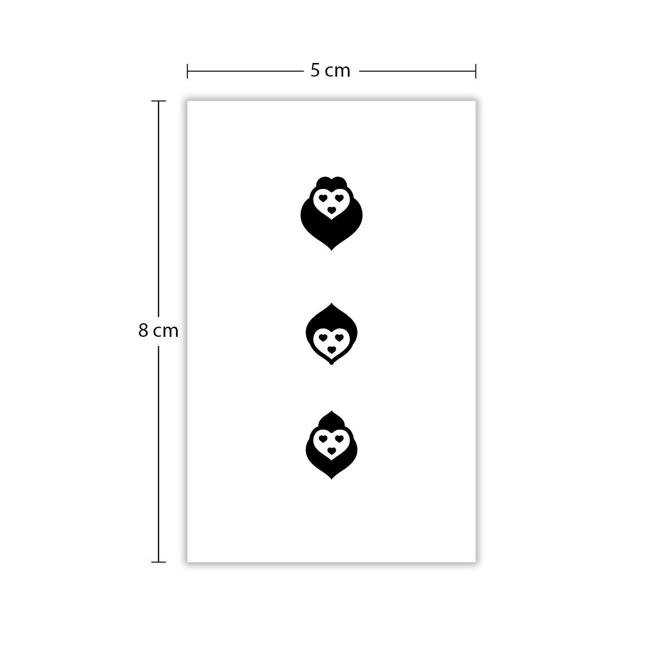 Temporäres Tattoo von minink: Handgezeichnetes Herzen