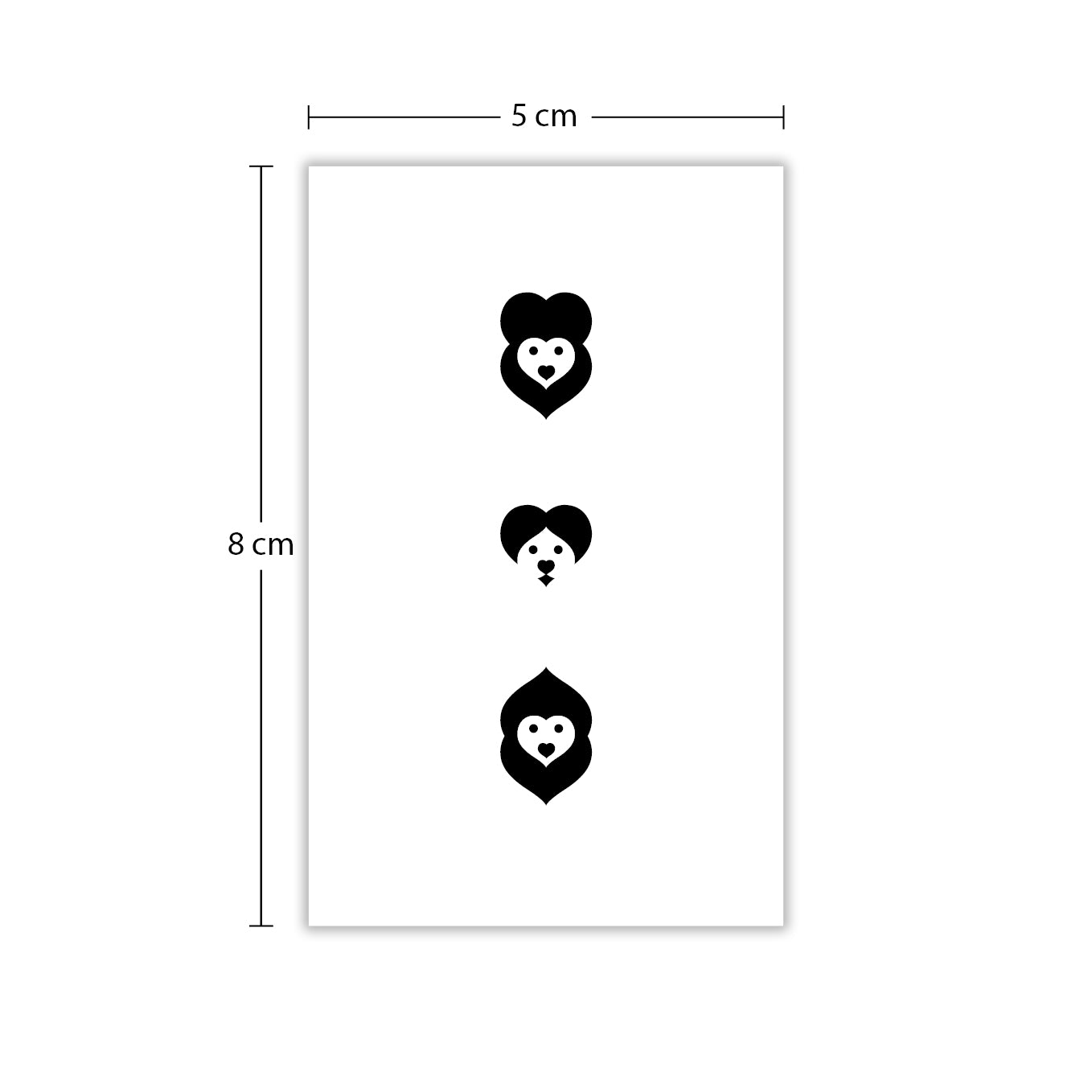 Temporäres Tattoo von minink: Zart gebogenes Liebessymbol