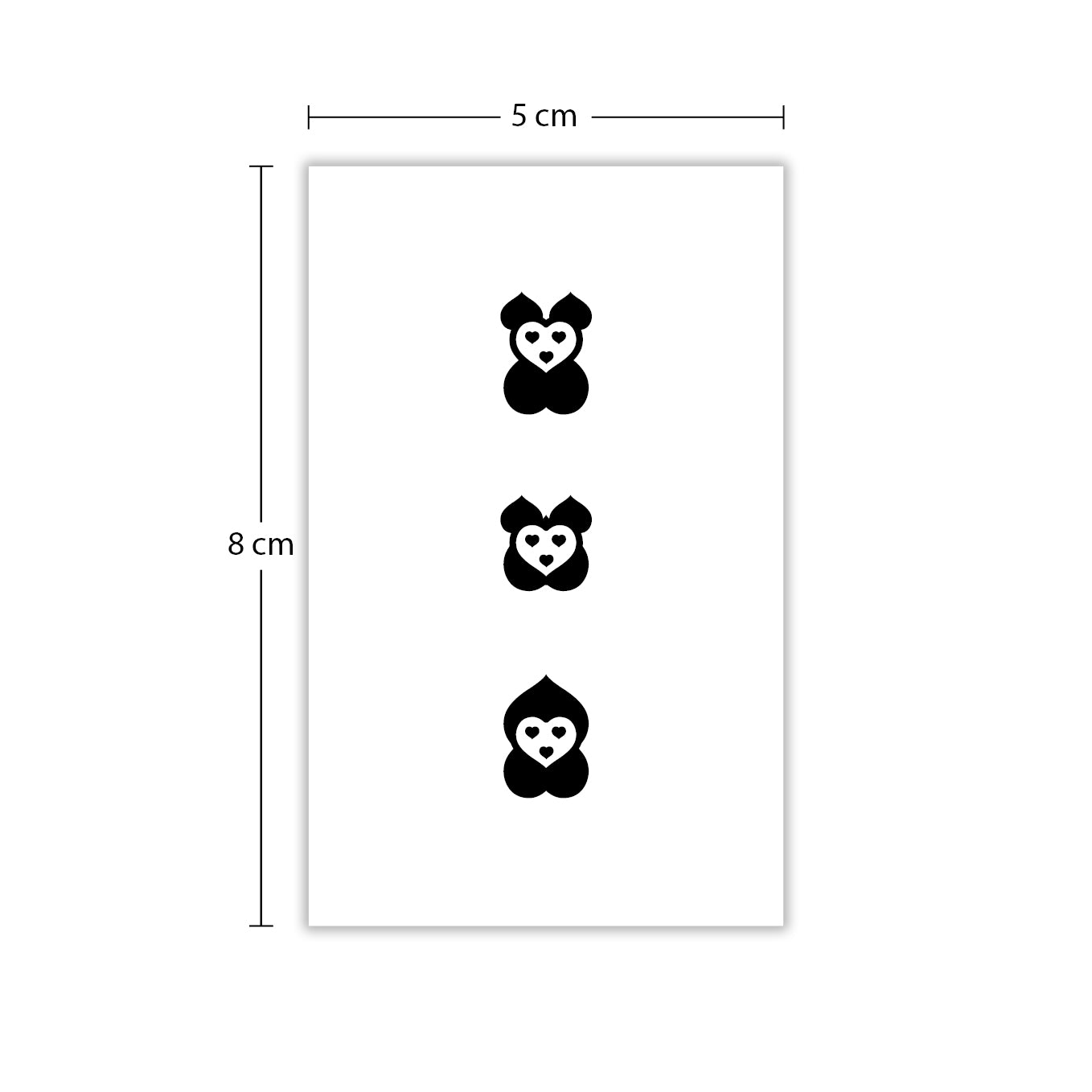 Temporäres Tattoo von minink: Herzen mit grafischem Schwung
