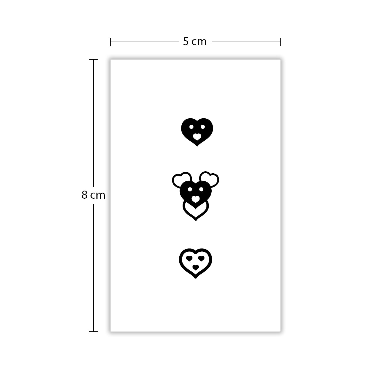 Temporäres Tattoo von minink: Kleine Herzen mit Flair