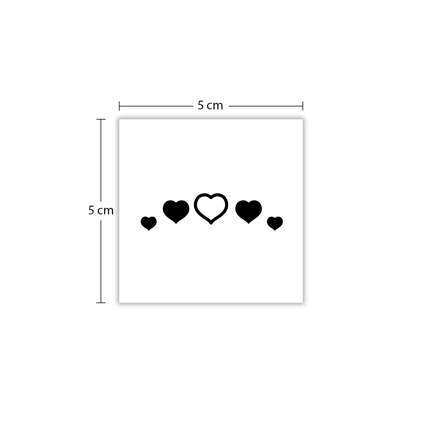 Temporäres Tattoo von minink: Herzmotive in Bogenform