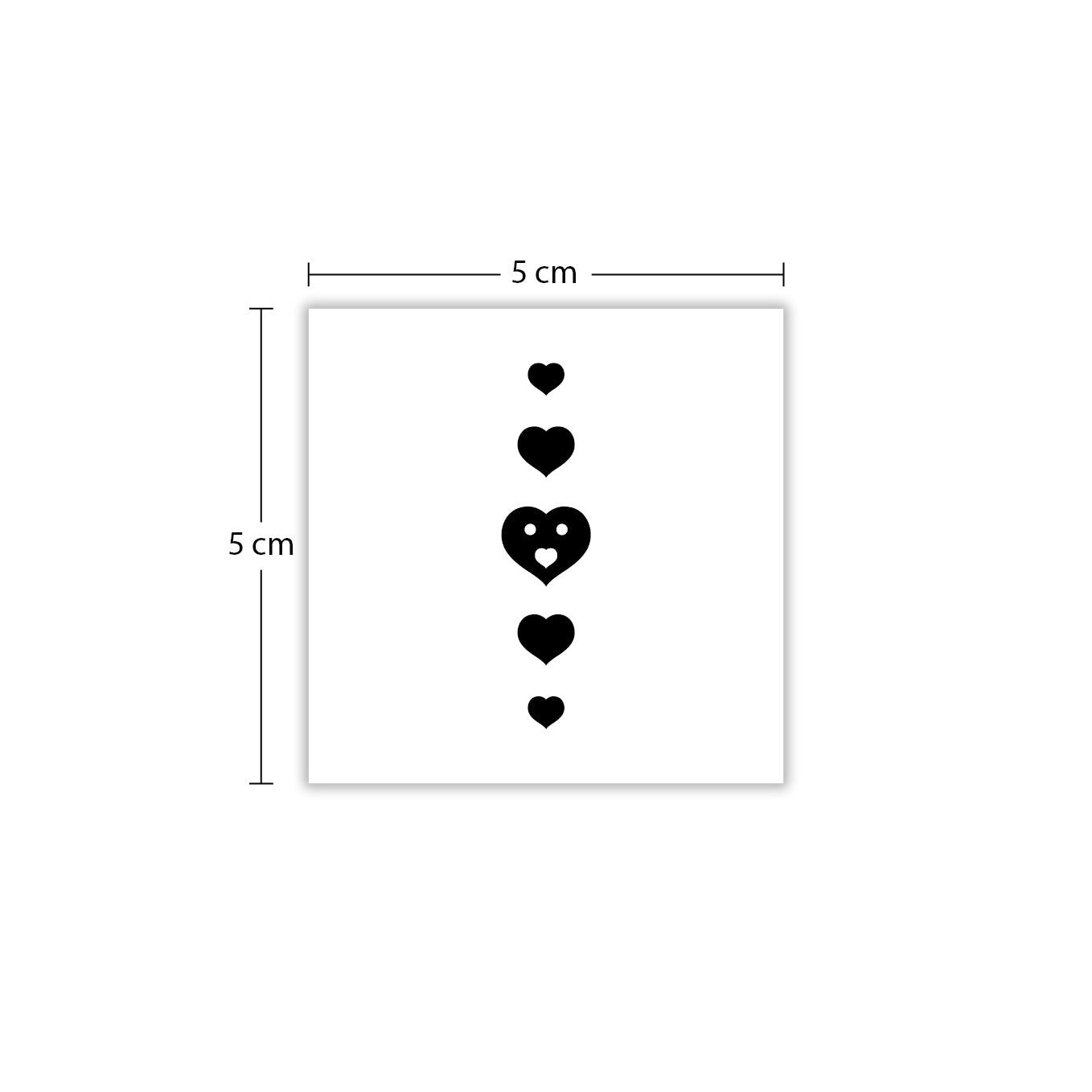 Temporäres Tattoo von minink: Herz Tattoos fürs Handgelenk