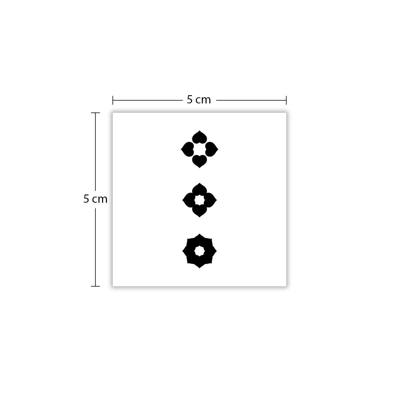 Temporäres Tattoo von minink: Drei Symbole mit starker Wirkung