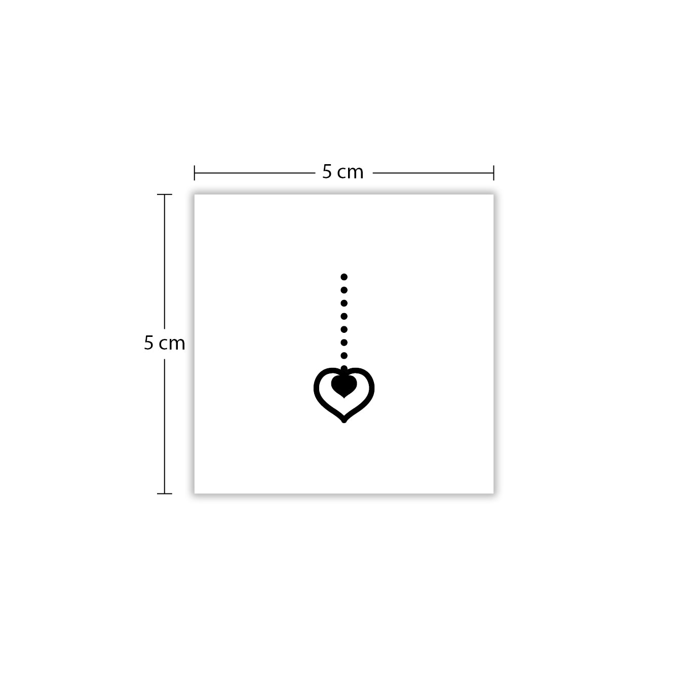 Temporäres Tattoo von minink: Amulet in Herzform