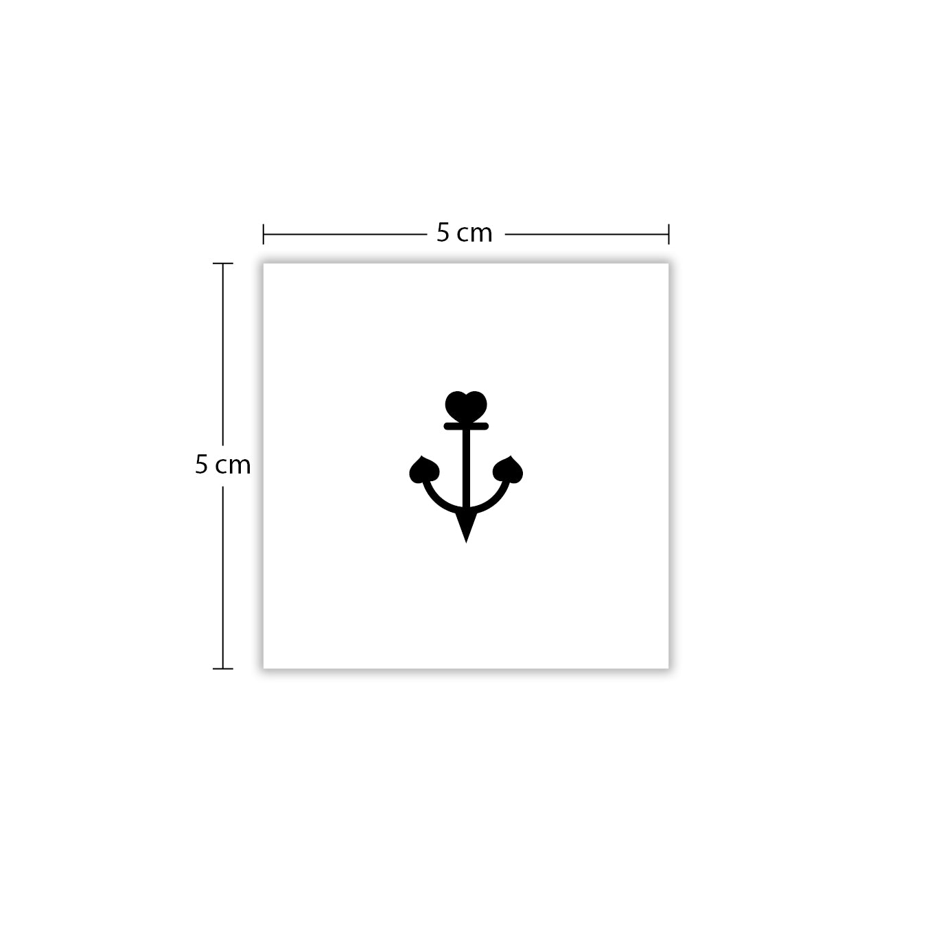 Temporäres Tattoo von minink: Anker mit Herzen