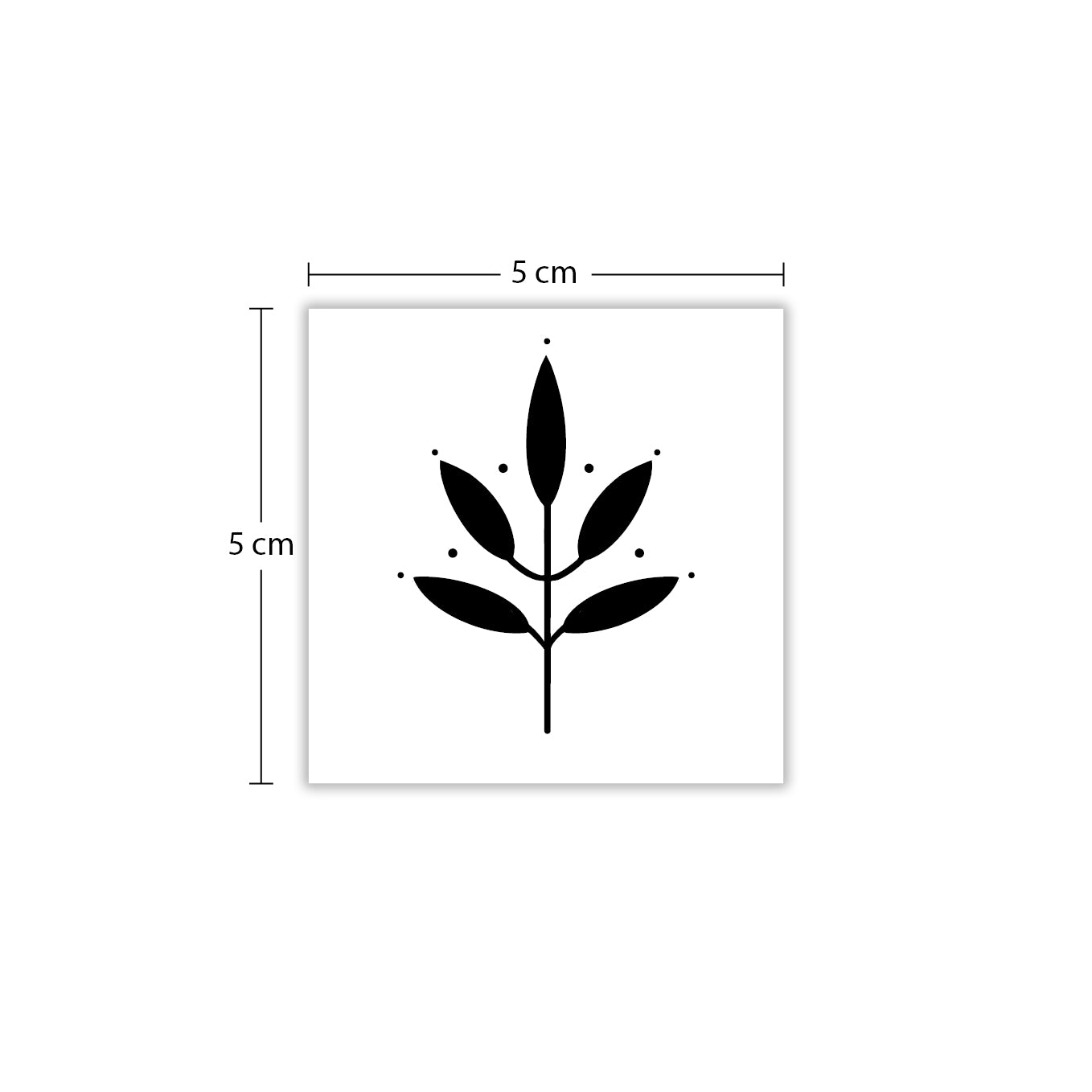 Temporäres Tattoo von minink: Feine Blätter mit Punkten