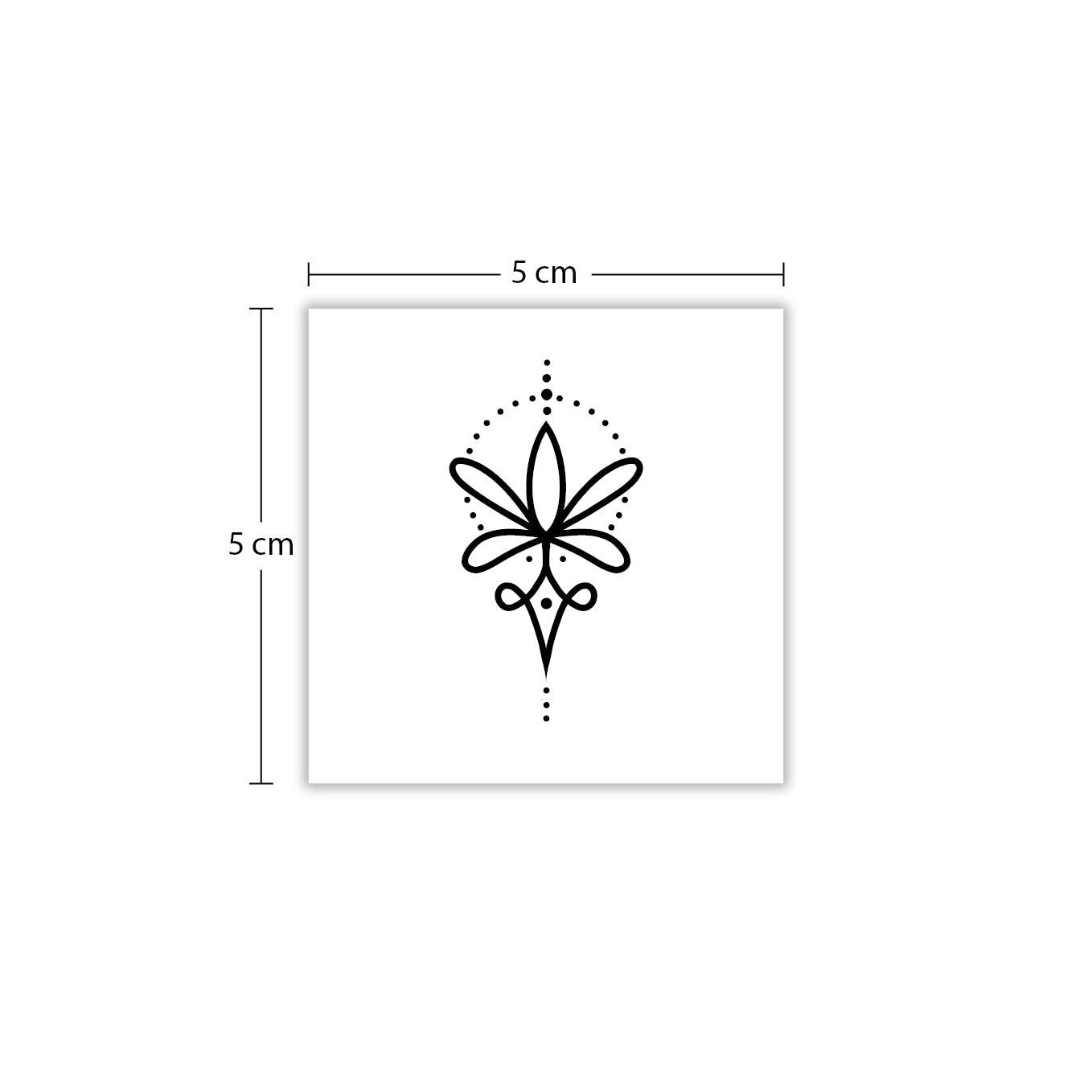Temporäres Tattoo von minink: Blüte mit Punkten