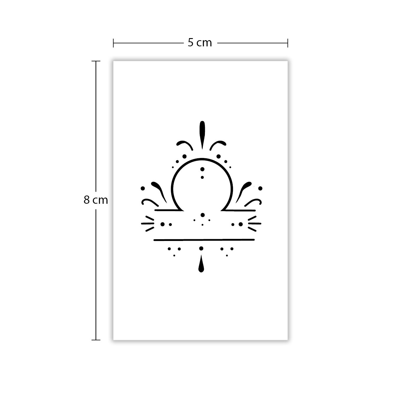 Temporäres Tattoo von minink: Sternzeichen Waage in kalligrafischer Schrift