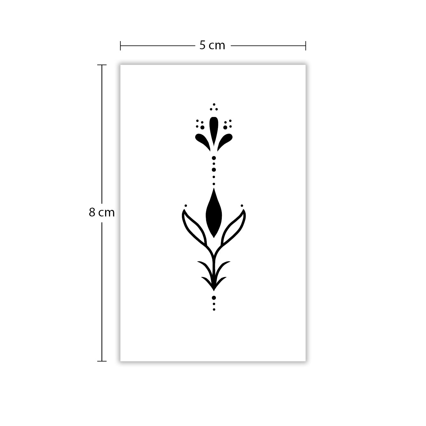 Temporäres Tattoo von minink: Symmetrische Linienfloristik in Bewegung