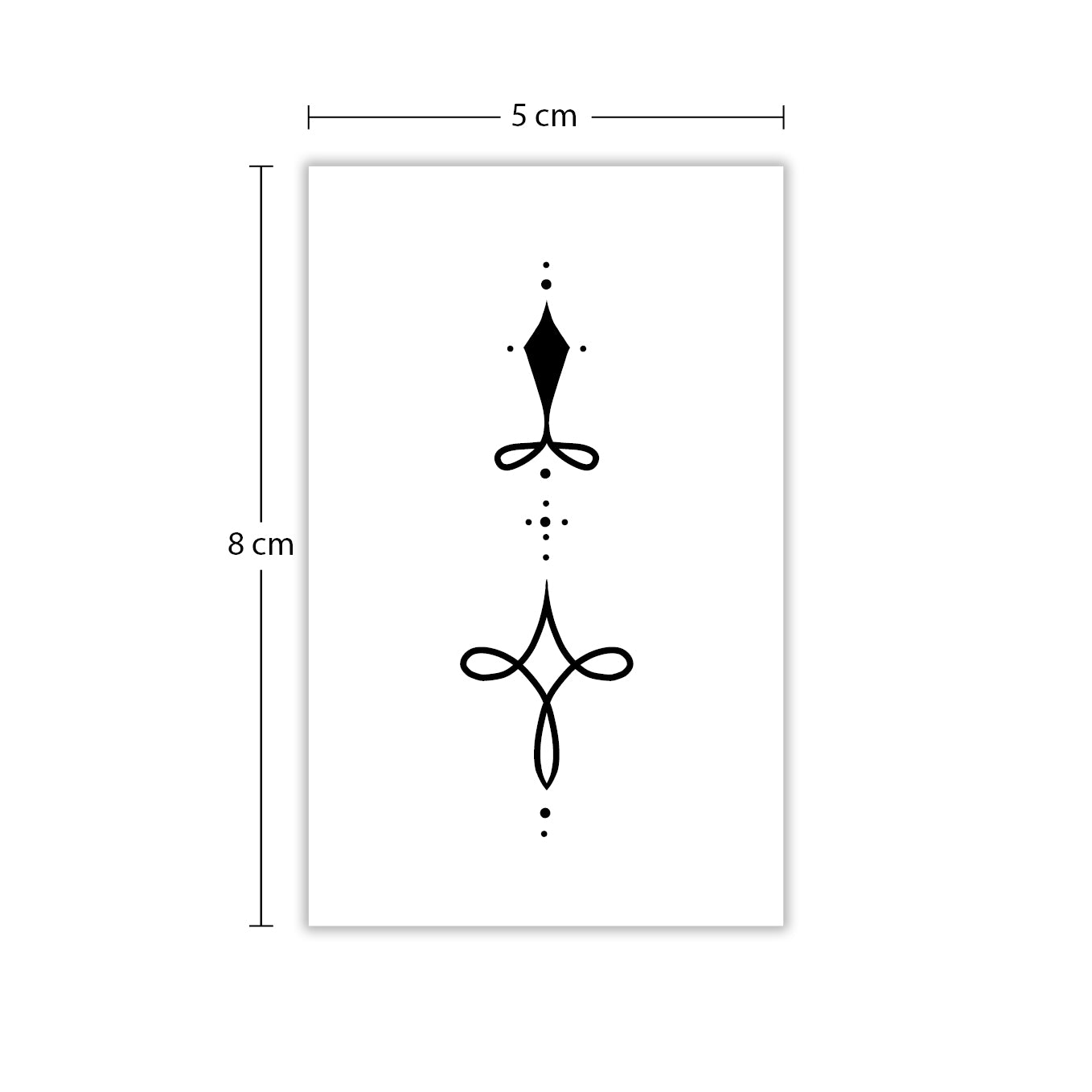 Temporäres Tattoo von minink: Verspielte Symmetrie mit Schleifenmotiv