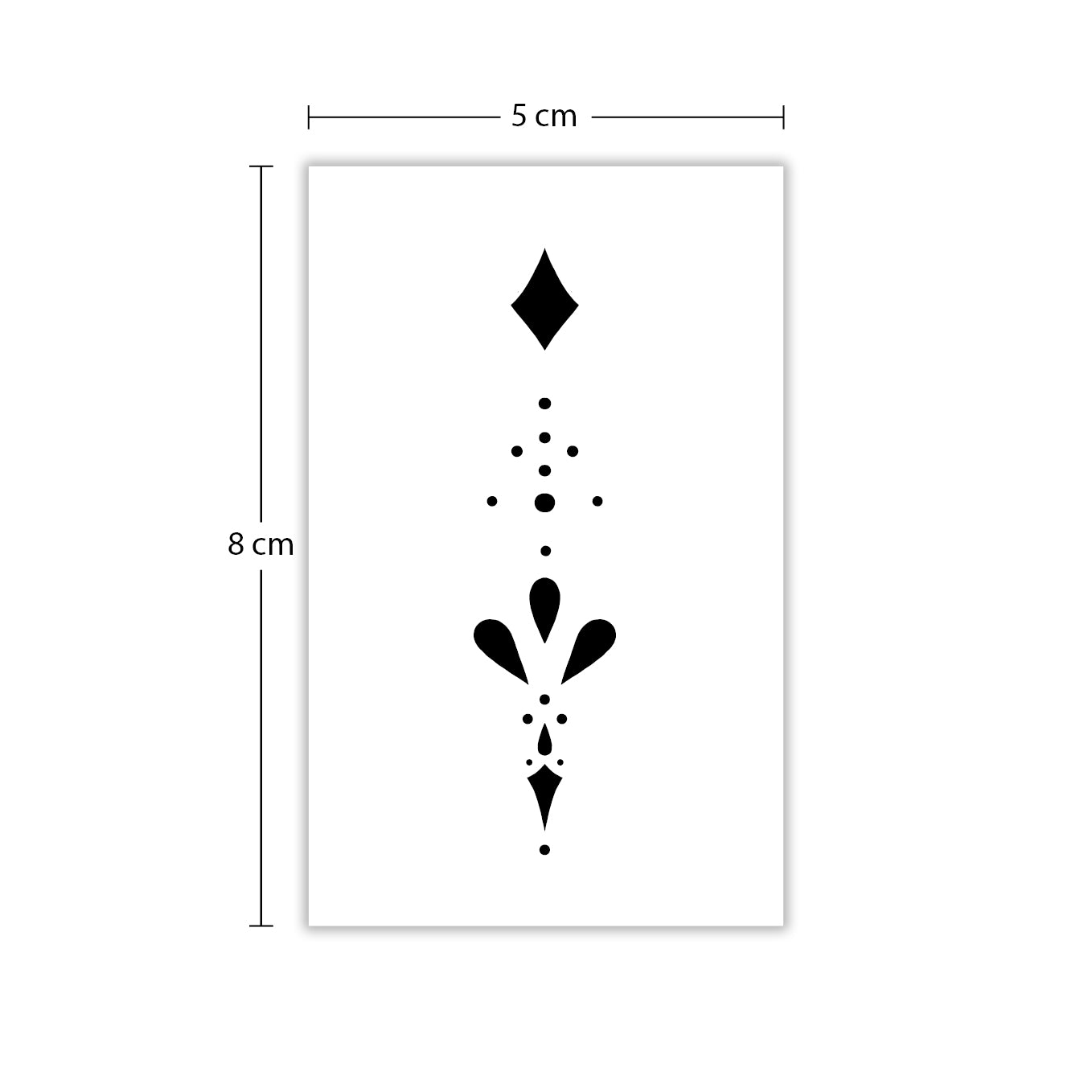 Temporäres Tattoo von minink: Zentrale Geometrie mit floraler Basis