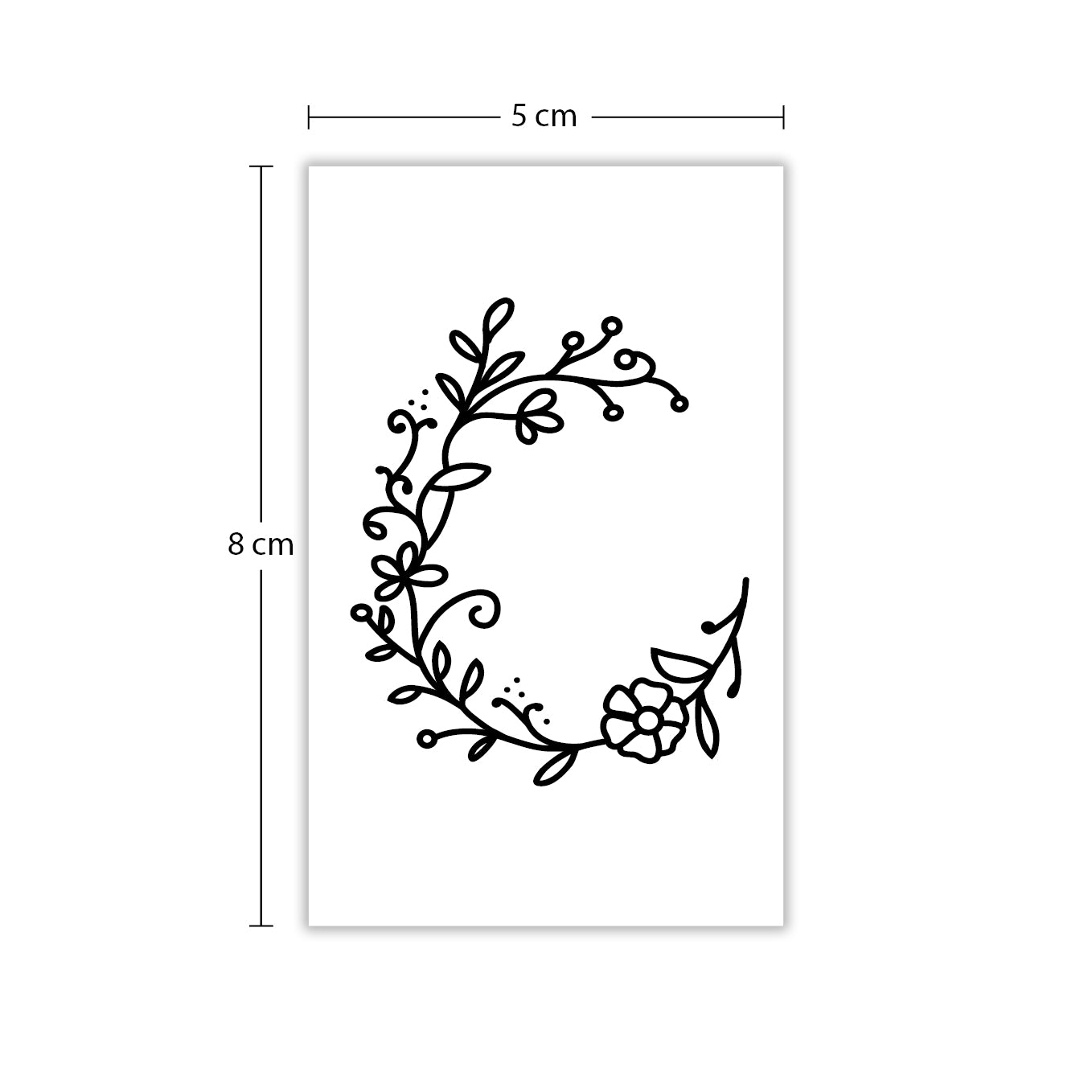 Temporäres Tattoo von minink: Florale C-Komposition