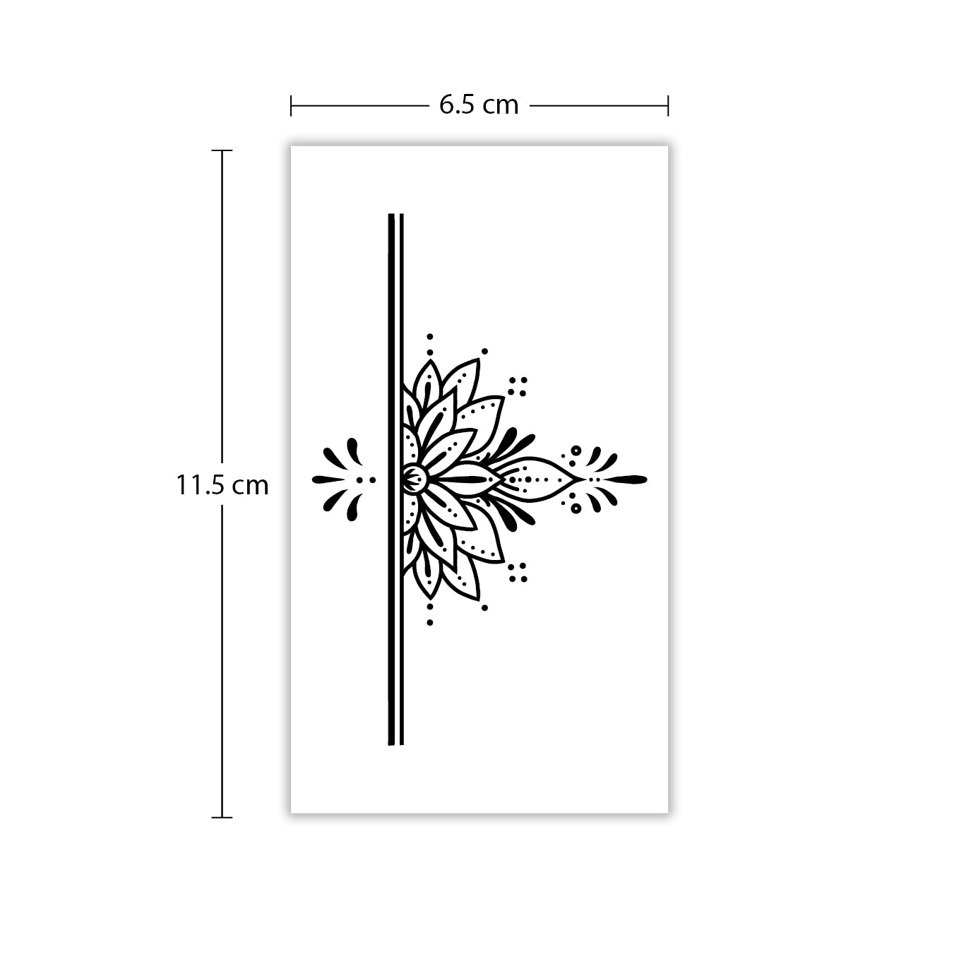 Temporäres Tattoo von minink: Lotusband mit zentraler Blüte