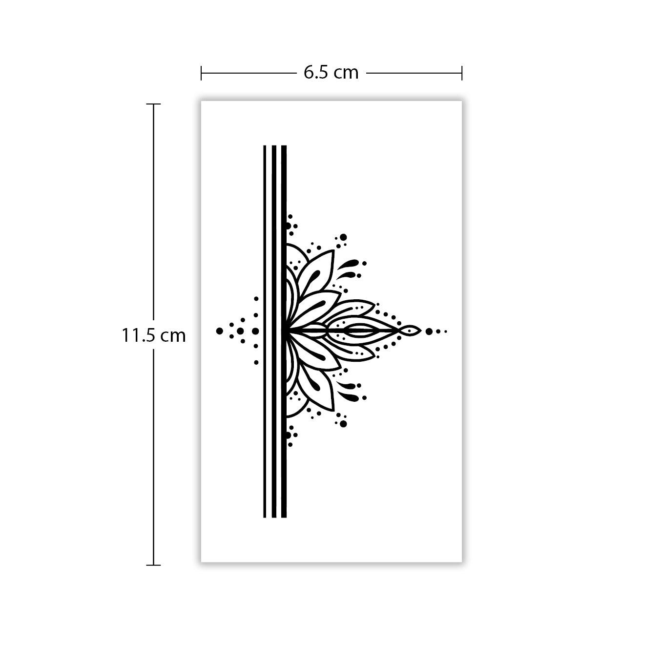 Temporäres Tattoo von minink: Ornamentband mit Lotus