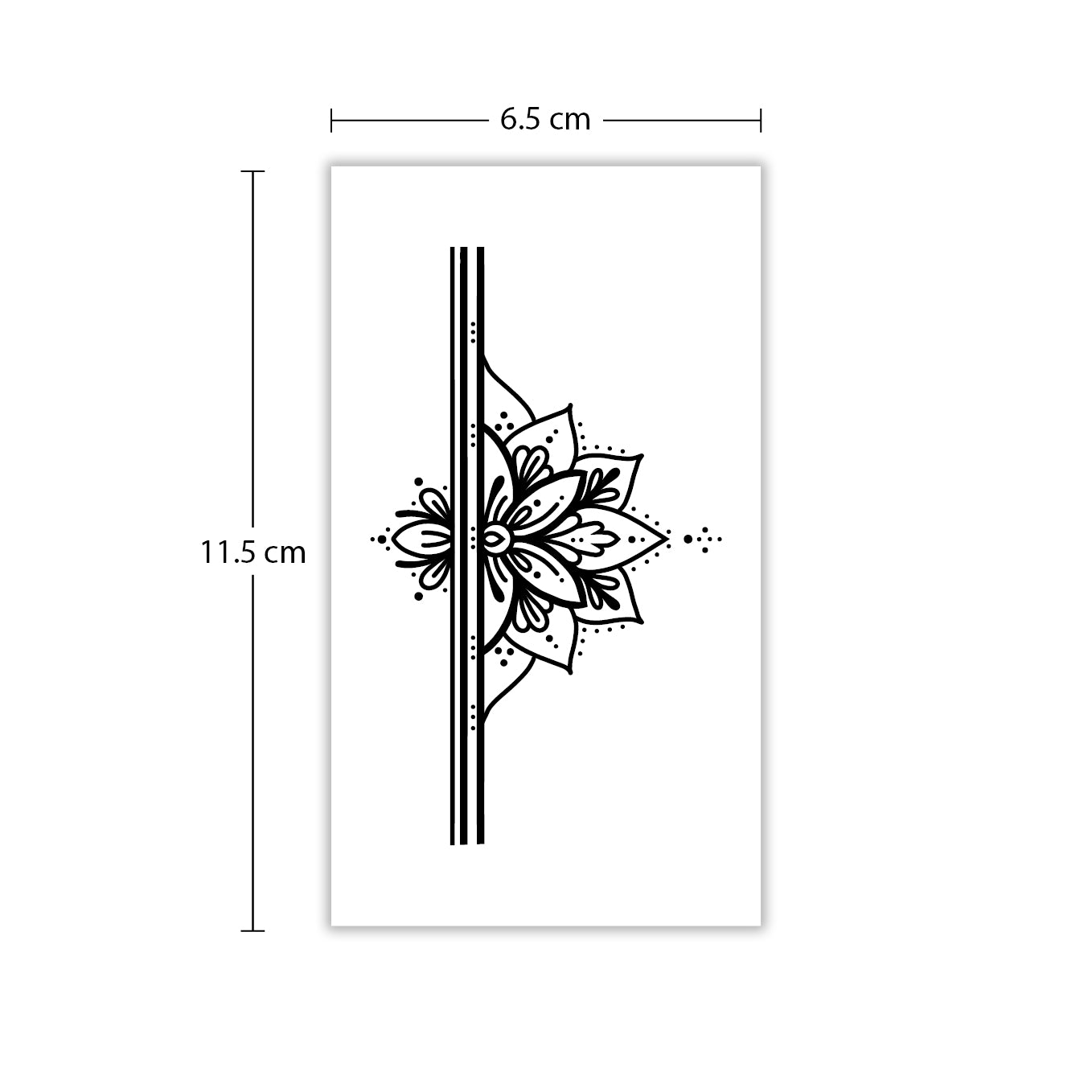 Temporäres Tattoo von minink: Mandala-Lotus für das Handgelenk